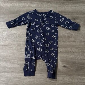 H&M Footless Long Sleeve Star Onesie